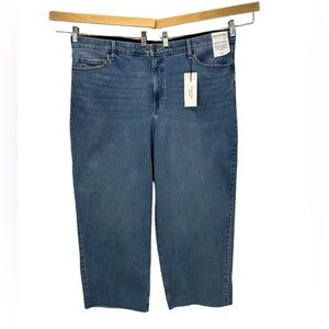 Calvin Klein Jeans High Rise Wide Leg Rough Hem Jeans - size 22W